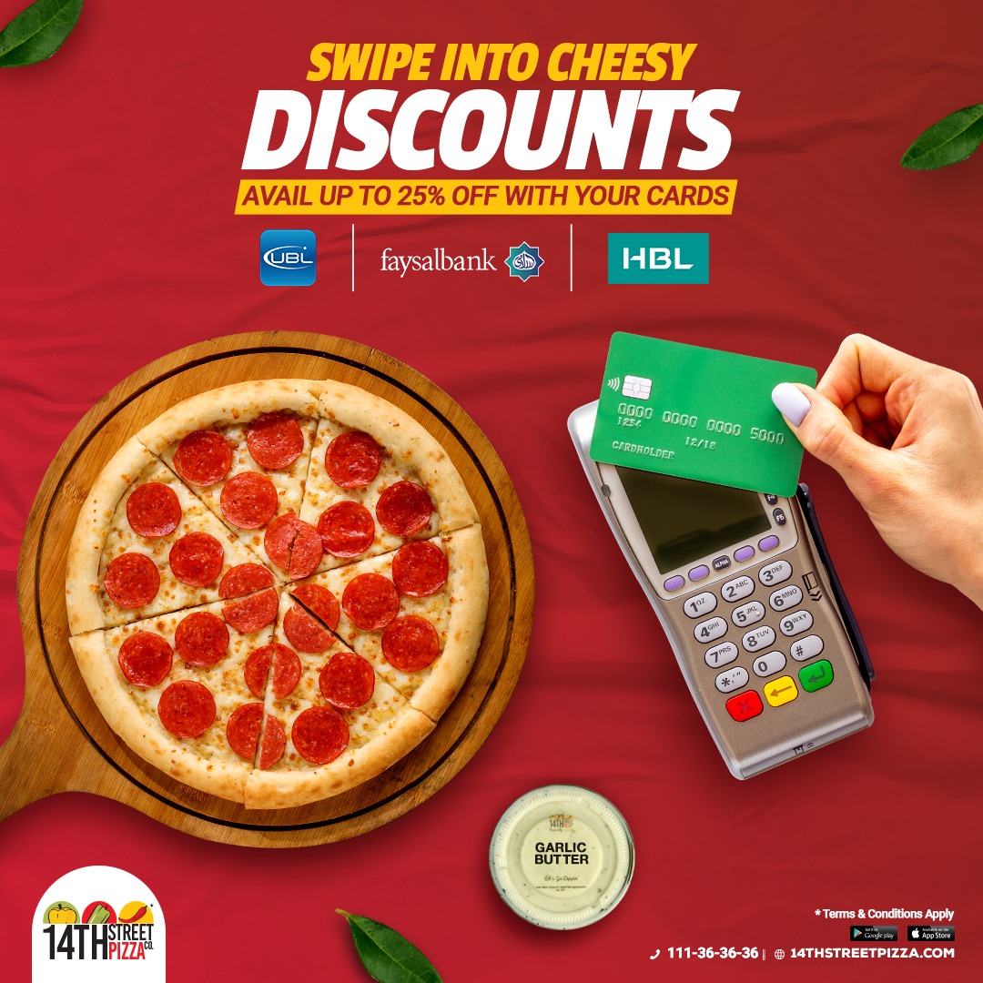 14th Street Pizza Co Discounts - Upto 25& Off